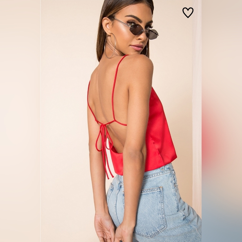 Superdown backless tank Medium |NWT | orange | sold at Revolve